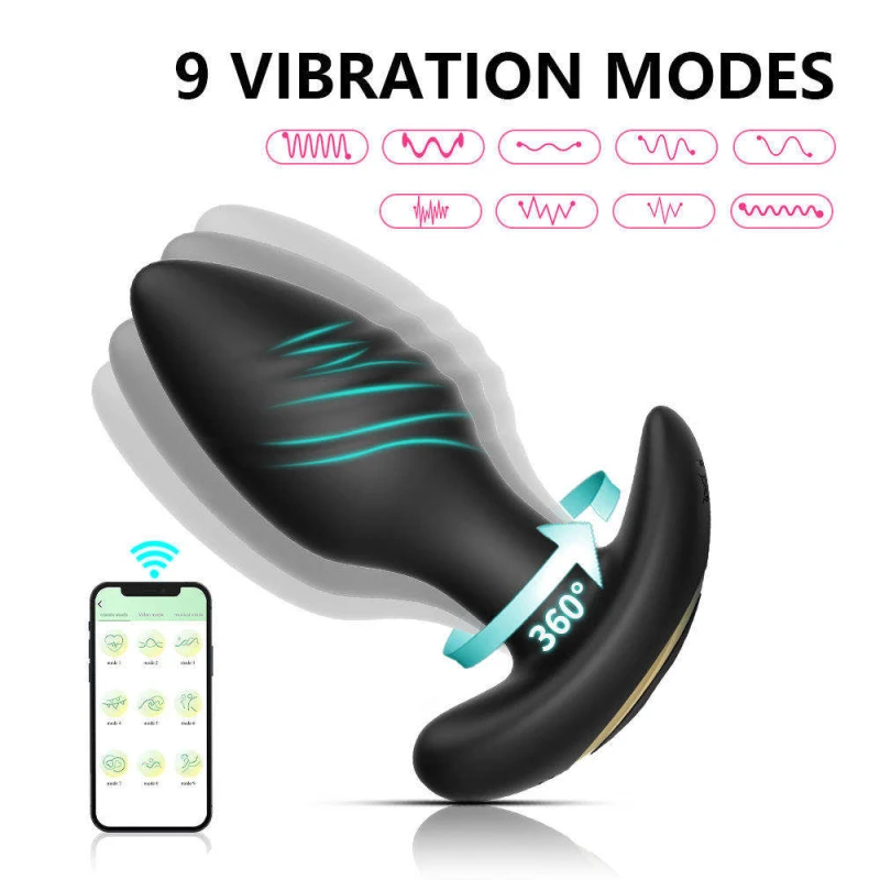 Nút Hậu Môn Rung Điều Khiển App Xoay 360 Độ (SP001) 53