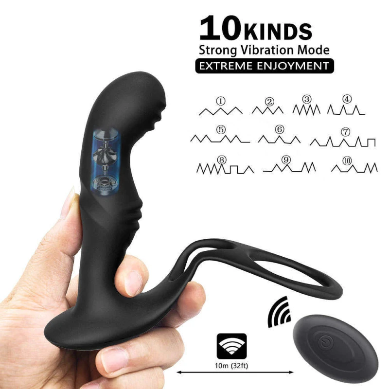 Máy Rung Hậu Môn Kèm Vòng Dương Vật Điều Khiển Từ Xa (AP027) 70