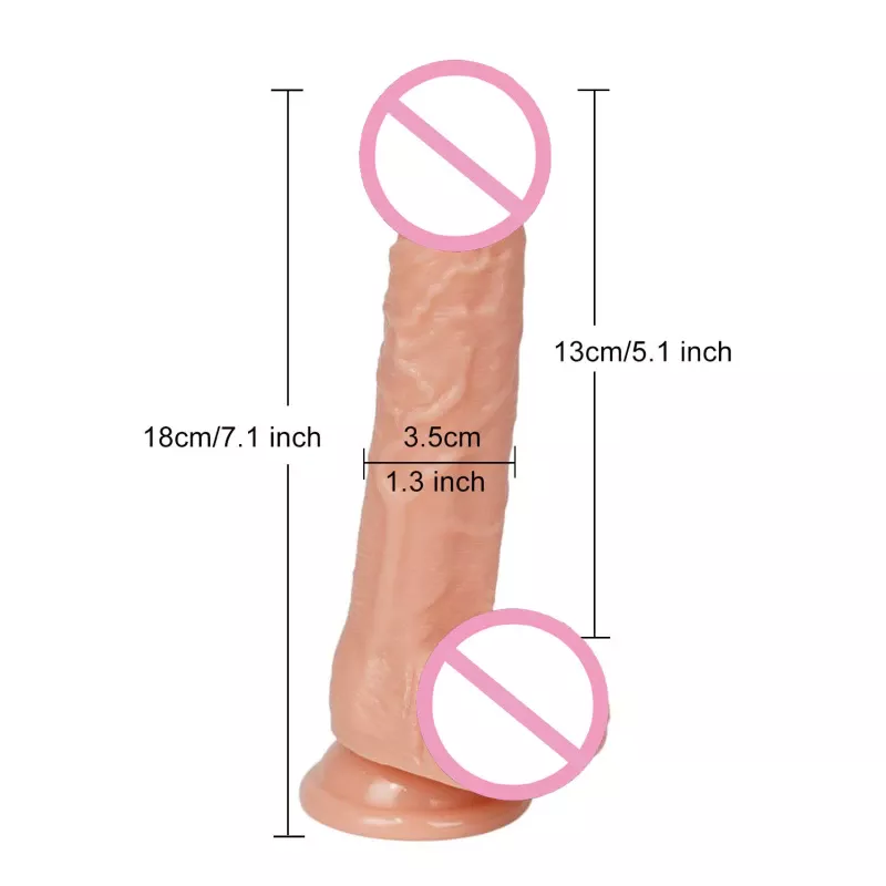 Dương Vật Giả Silicone 7.1 Inch Có Đế Hút (AL193) 94