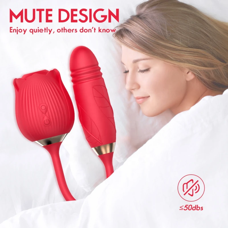 Máy Rung Hoa Hồng 2 Trong 1 Liếm Lưỡi Và Rung Điểm G (IPX6) 27